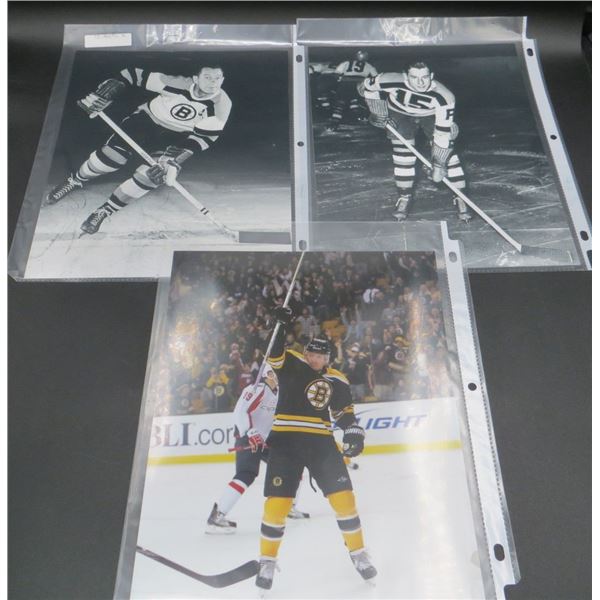 3 Boston Bruins 8x10 Photos Milt Schmidt & Michael Ryder