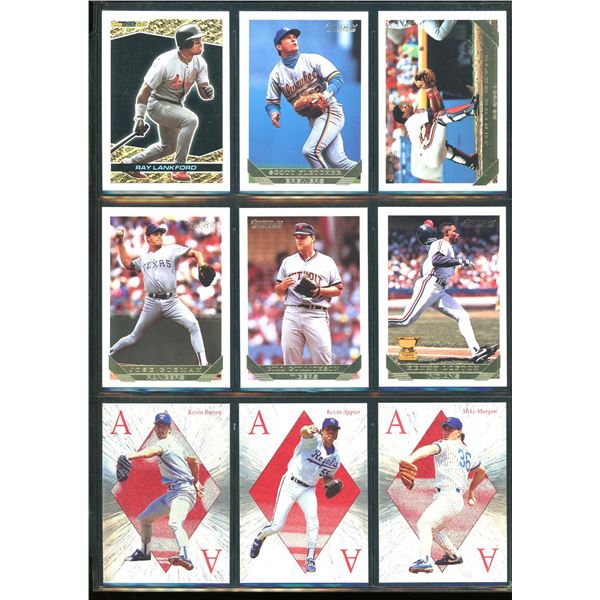 Lot of 9 Various Baseball Cards Various Teams & Players
