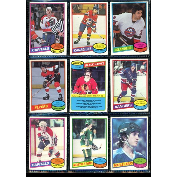 1980-81 OPC O-Pee-Chee Lot Of 9 Vintage Cards Various Teams & Players