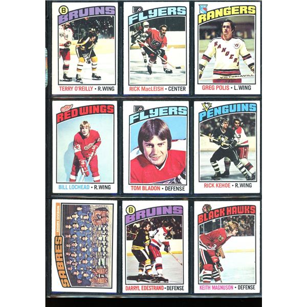 1976-77 OPC O-Pee-Chee Lot Of 9 Vintage Cards Various Teams & Players