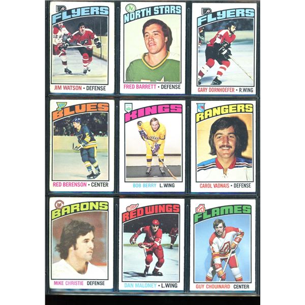 1976-77 OPC O-Pee-Chee Lot Of 9 Vintage Cards Various Teams & Players