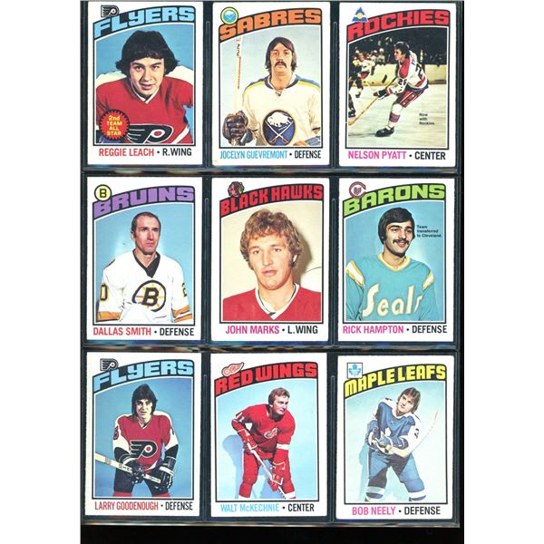 1976-77 OPC O-Pee-Chee Lot Of 9 Vintage Cards Various Teams & Players