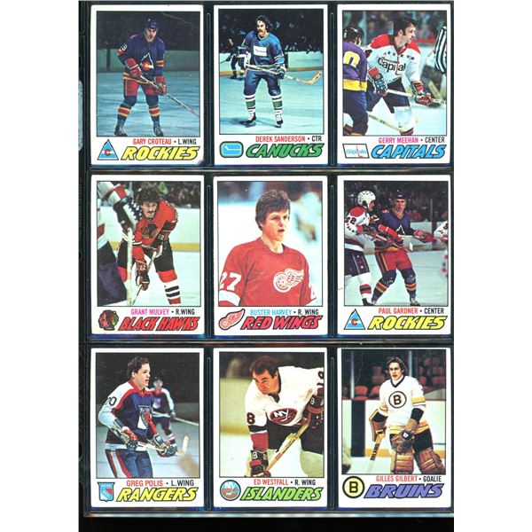 1977-78 Topps Lot Of 9 Cards Various Players
