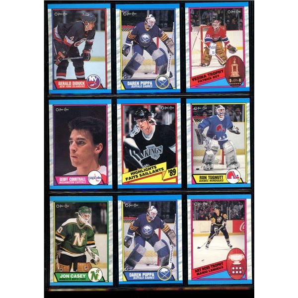 1989-90 OPC O-Pee-Chee Lot Of 9 Vintage Cards Various Teams & Players