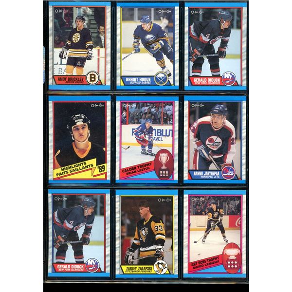 1989-90 OPC O-Pee-Chee Lot Of 9 Vintage Cards Various Teams & Players