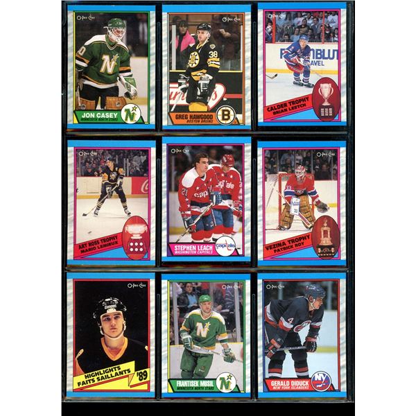 1989-90 OPC O-Pee-Chee Lot Of 9 Vintage Cards Various Teams & Players