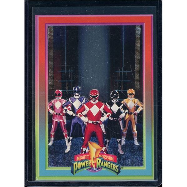 1994 Collect-A-Card Power Rangers Series One Foil #7 Mighty Morphin Power Rangers