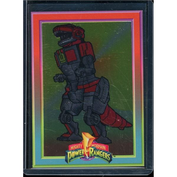 1994 Collect-A-Card Power Rangers Series One Foil #8 Tyrannosaurus Dinozord