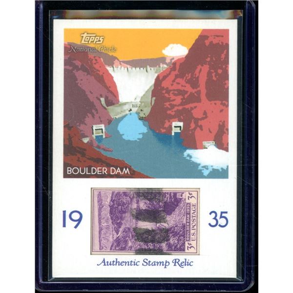 2009 Topps National Chicle Era Icons Relics #BD Boulder Dam Stamp BV $30