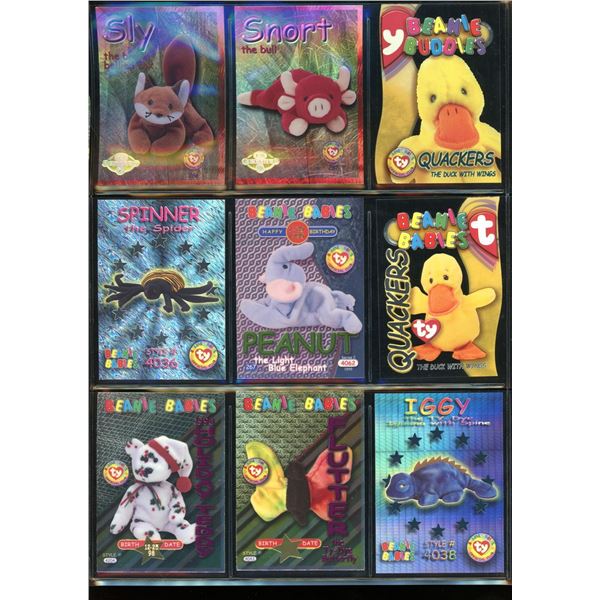 Lot Of 9 Beanie Baby Cards Foil & Acetate