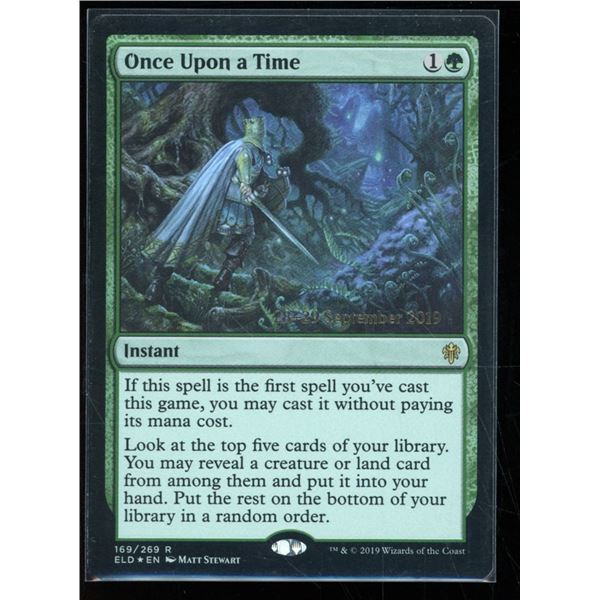 Magic The Gathering Once Upon a Time FOIL Throne of Eldraine Date Stamped Promo