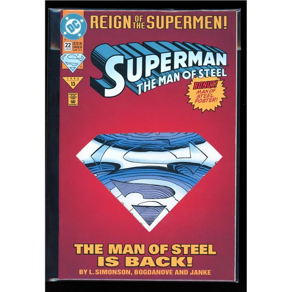 DC Superman The Man Of Steel #22 Die-Cut Cover