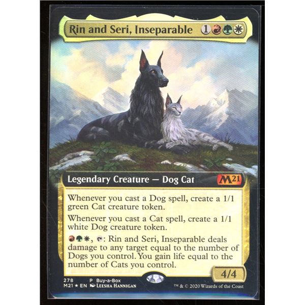 Magic the Gathering Rin and Seri, Inseparable Extended Art FOIL Core Set 2021
