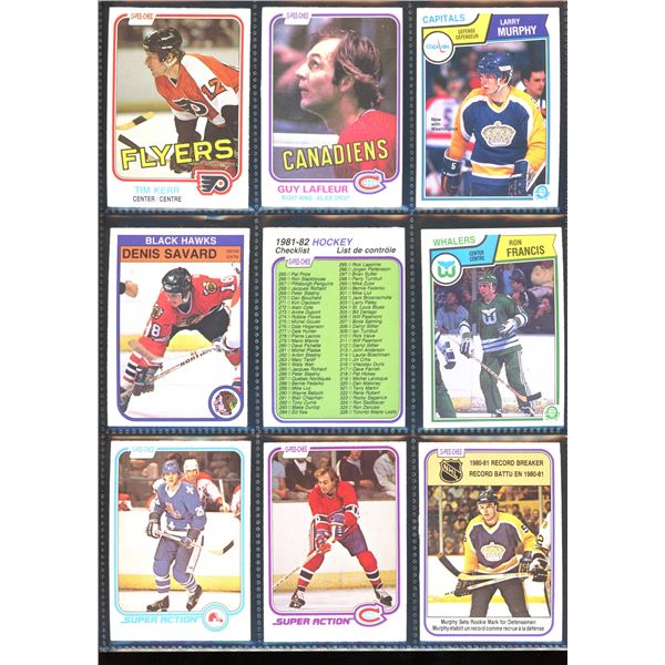 Lot Of 9 Vintage Hockey Cards Various Players & Teams
