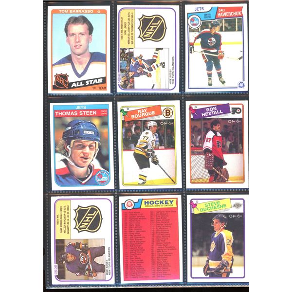 Lot Of 9 Vintage Hockey Cards Various Players & Teams