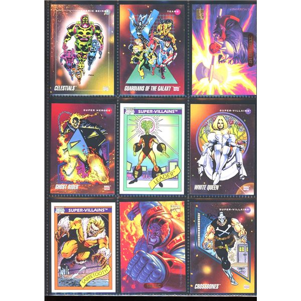 Lot Of 9 Various Marvel Collector Cards