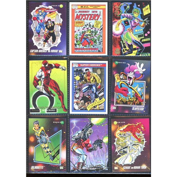 Lot Of 9 Various Marvel Collector Cards