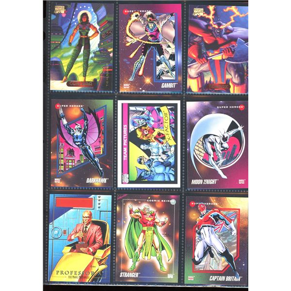 Lot Of 9 Various Marvel Collector Cards