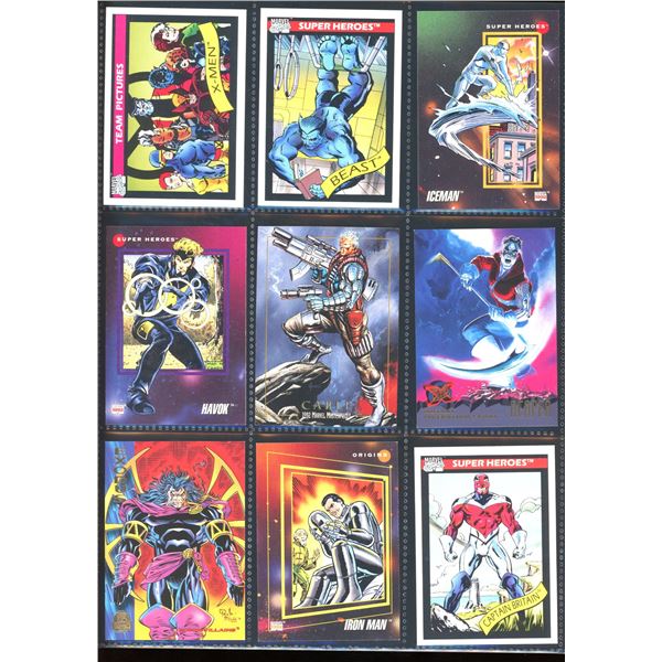 Lot Of 9 Various Marvel Collector Cards