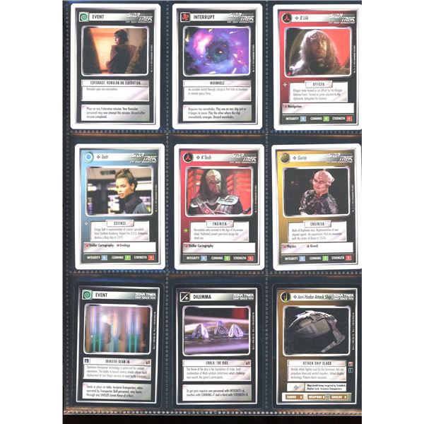 Lot Of 9 Various Star Trek TCG Cards