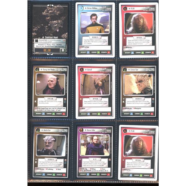 Lot Of 9 Various Star Trek TCG Cards