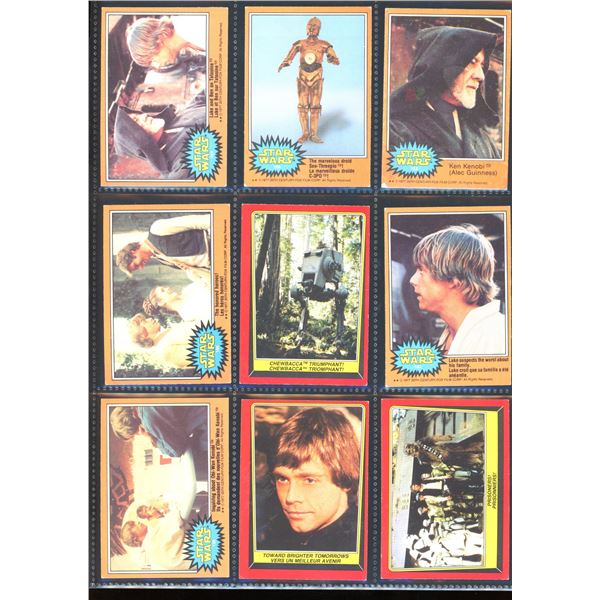 Lot of 9 Vintage 1983 Star Wars Collector Cards