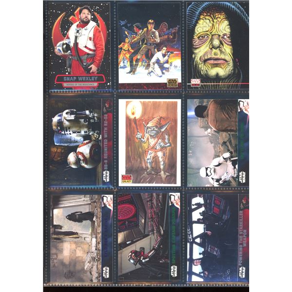 Lot of 9 Various Star Wars Collector Cards