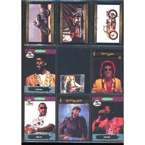 Lot of 9 Various Music Star Collector Cards