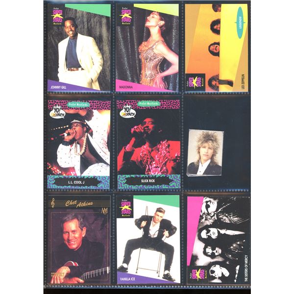 Lot of 9 Various Music Star Collector Cards