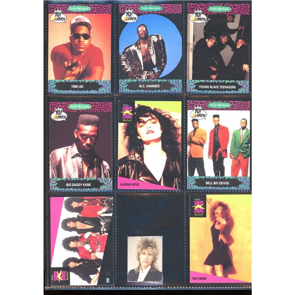 Lot of 9 Various Music Star Collector Cards