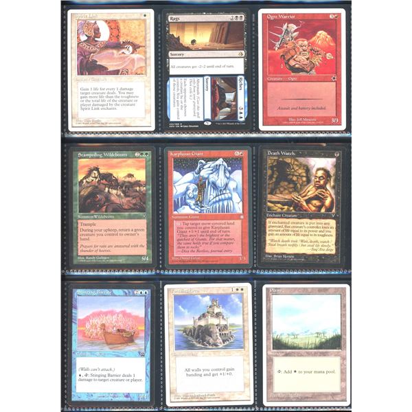 Lot Of 9 Various Magic The Gathering Cards Various Sets & Colors