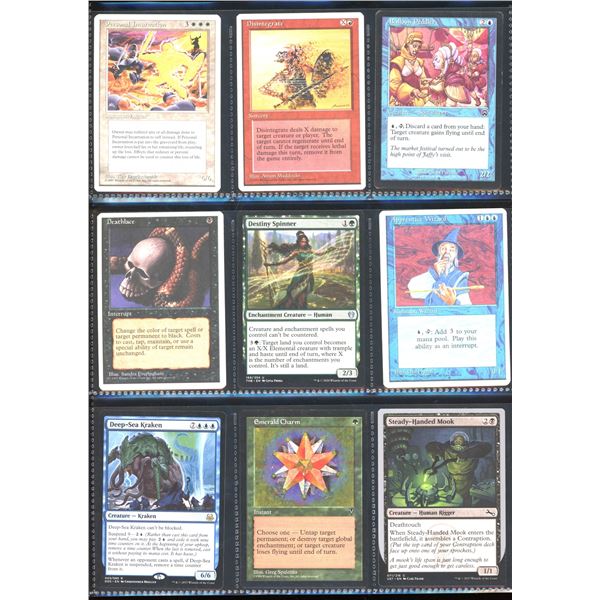 Lot Of 9 Various Magic The Gathering Cards Various Sets & Colors