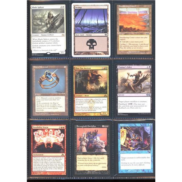 Lot Of 9 Various Magic The Gathering Cards Various Sets & Colors