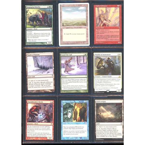 Lot Of 9 Various Magic The Gathering Cards Various Sets & Colors