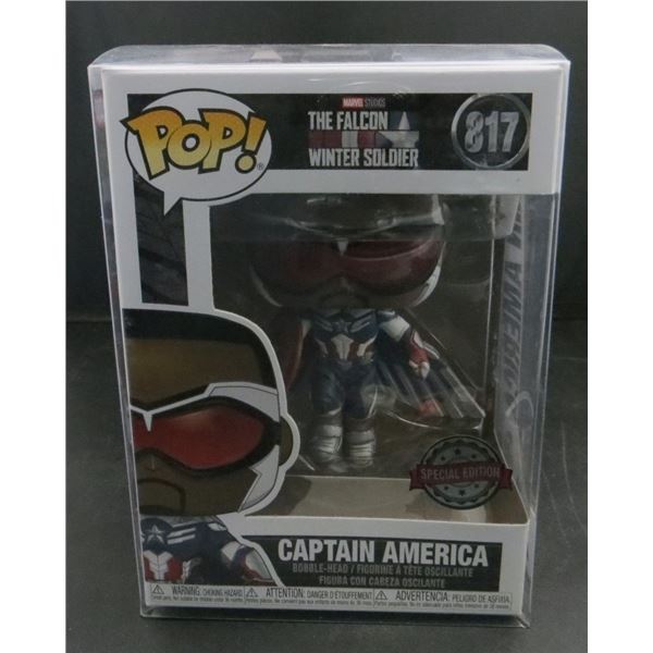 New Funko Pop Marvel Captain America Special Edition #817 With soft Protector