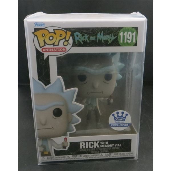 New Funko Pop Rick & Morty Rick with Memory Vial #1191 Funko Exclusive With Soft Protector