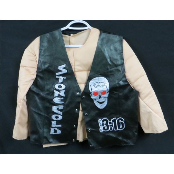 Stone Cold Steve Austin 3:16 Smoking Skull Vest & Muscle Shirt Halloween Costume WWF, WWE