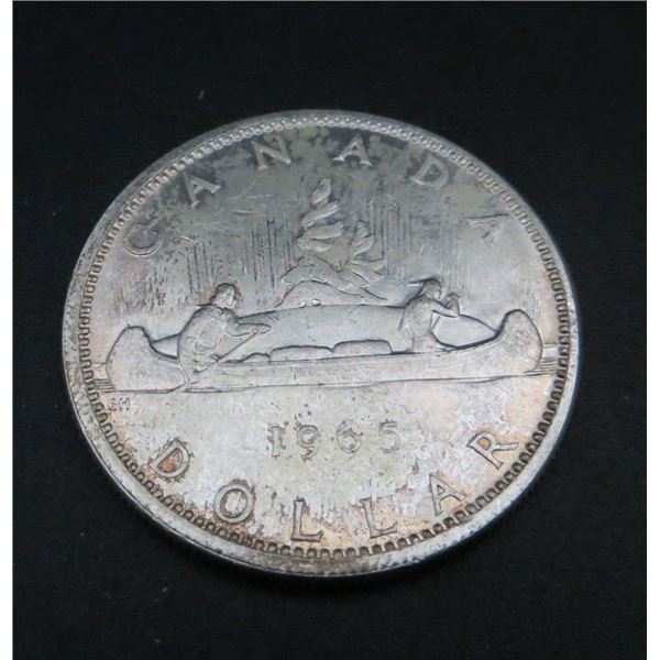 1965 Canadian Silver $1 Dollar Coin
