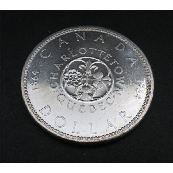 1964 Canadian Silver $1 Dollar Coin