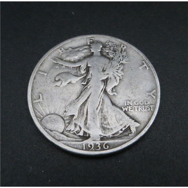 1936 USA Silver 1/2 Dollar 50 Cent Coin