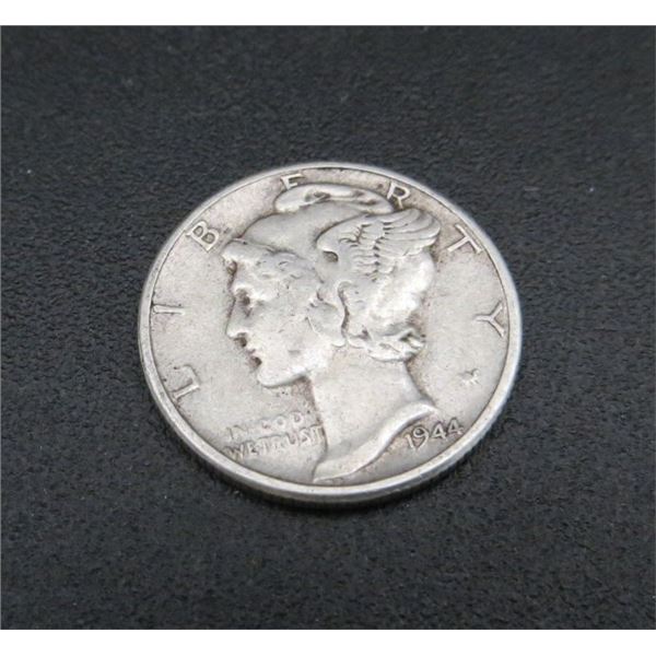 1944 USA Silver 10 Cent Coin