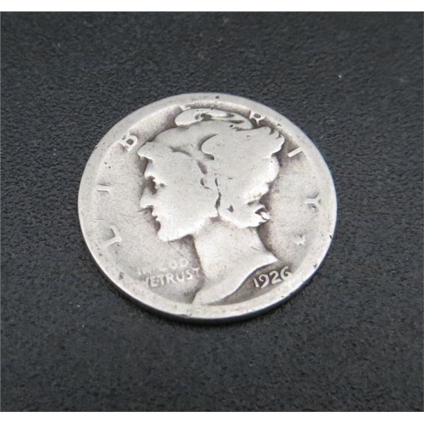 1926 USA Silver 10 Cent Coin