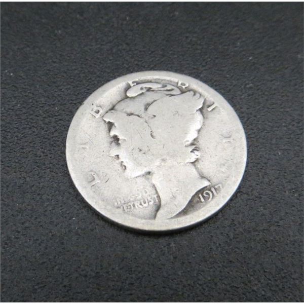 1917 Canadian Silver 10 Cent Coin