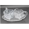 Image 1 : Crystal Cream & Sugar Set With Serving Plate