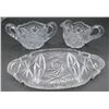 Image 2 : Crystal Cream & Sugar Set With Serving Plate