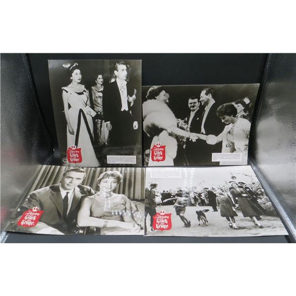 4 Original Vintage 9x12 Photos Of 1950's Movies