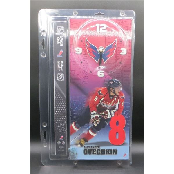 New Alexander Ovechkin Washington Capital Official NHL Wooden Wall Clock 16" Tall x 7" Wide