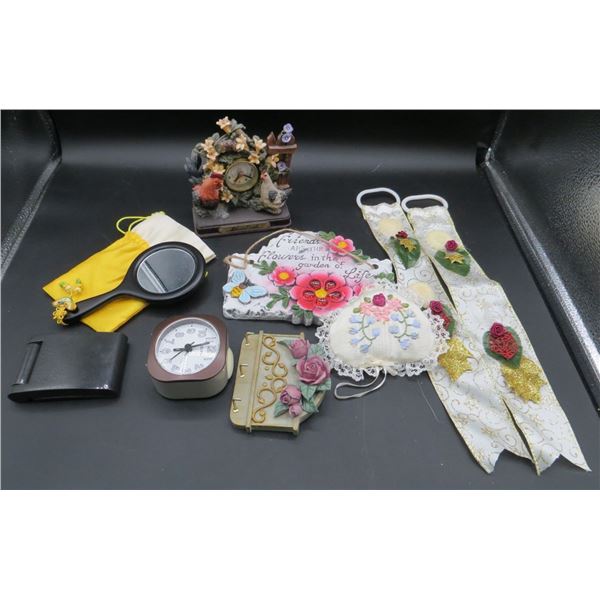 Mixed Estate Lot With Clock & Friends Wall Hanging