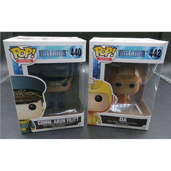 2 New Funko Pops Valerian Comm. Arun Filitt #440 & DA #442 BV $35