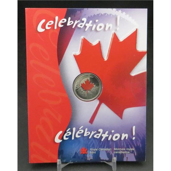 RCM 2004 Canada Day 25 Cent Coloured Coin